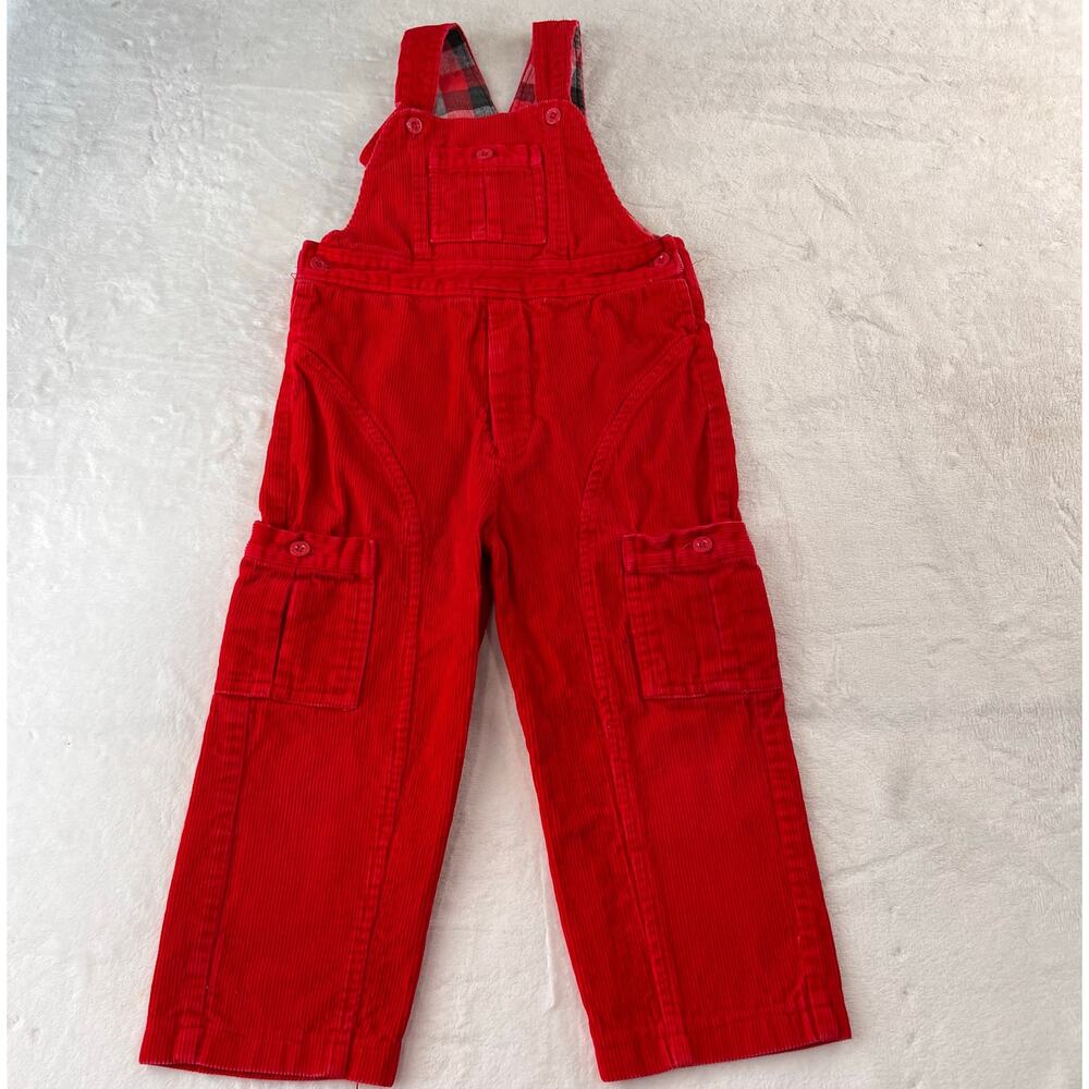 Happy Kids Vintage Red Corduroy Overalls Overall Pants Kids size 4-5 Cargo